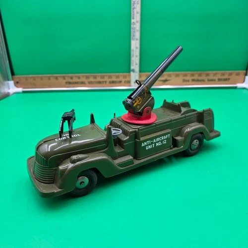Vintage Plastic Marx Fire Control Anti-Aircraft Unit No. 12 Friction Truck Works