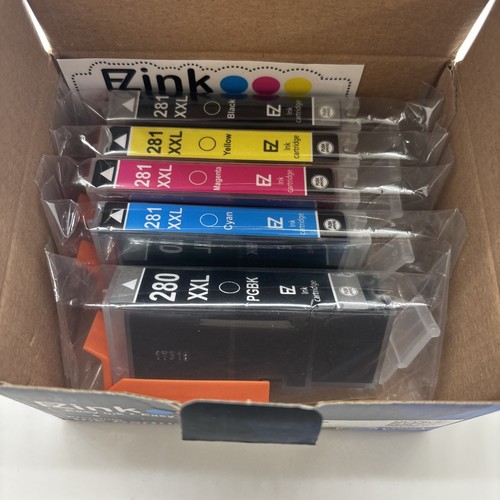 E-Z Ink Compatible Ink Cartridge Replacement for Canon 280XXL 281XXL (5 Pack) - Photo 6/6