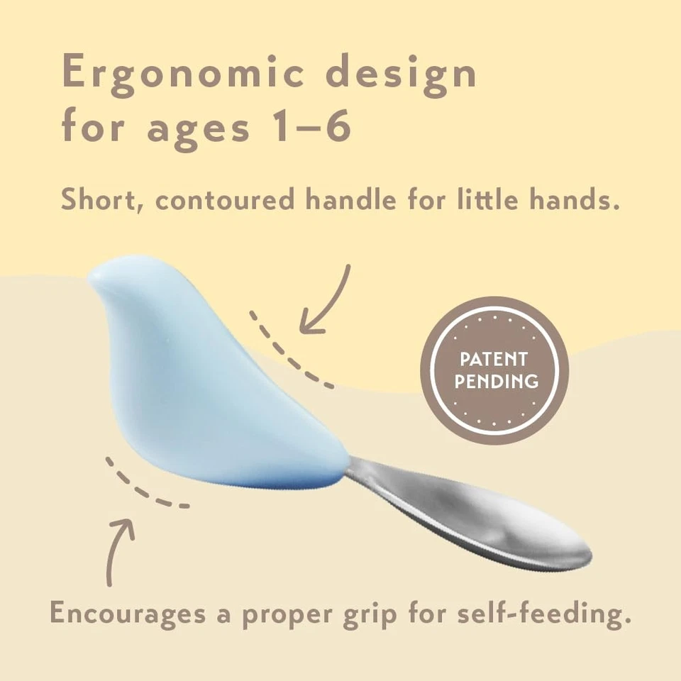 Набор посуды для малышей PICABOO — эргономичная вилка и ложка + присоска с литий... - Изображение 3 из 4