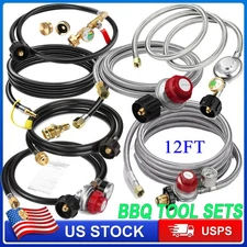 Propane Regulator Adapter Hose Kits for BBQ Grills Camp Stove Propane Regulator