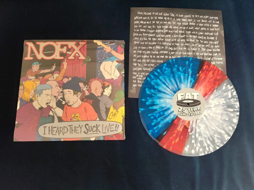 Nofx I Heard They Suck Live Fat Record Red White Blue Splatter 25 Anniversary LP