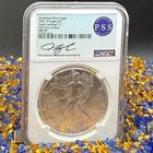 Burnished 2021 T-2 W $1 Silver Eagle NGC MS70 FDOI  Mezack Signed 1 of 4074 Mint