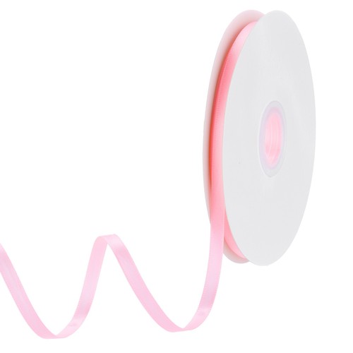 1/4" 33 Yard Double Faced Solid Satin Ribbon Polyester Fabric Peach Pink