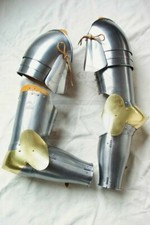 Medieval Full Arm Armor Set Bracers with pauldrons SCA Larp Ready for Battle