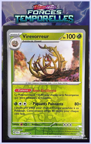 Carte Pokémon Virevorreur 021/162 Holo Reverse EV5 Forces Temporelles FR