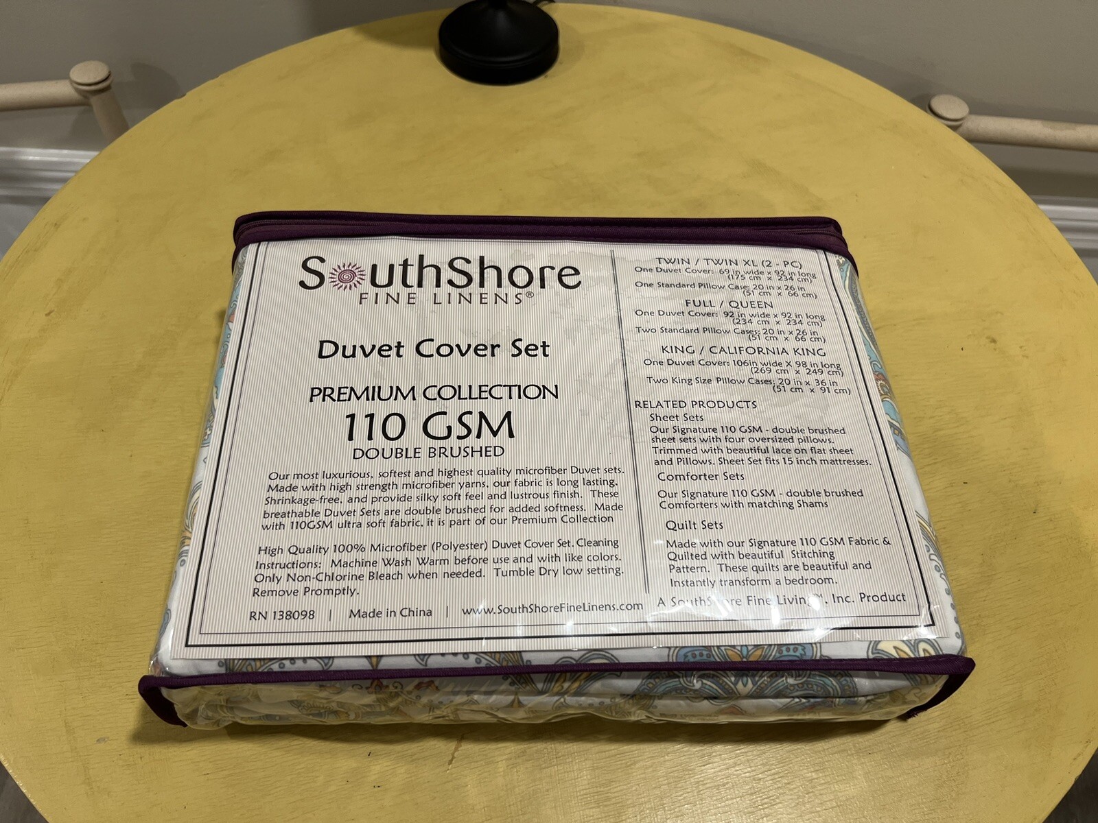 SOUTHSHORE FINE LINENS KING CALIFORNIA 3 PIECE DUVET COVER Premium SET