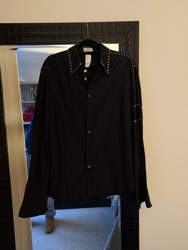 F/W98 Versace Silk Shirt Men’s Black - Picture 3 of 7