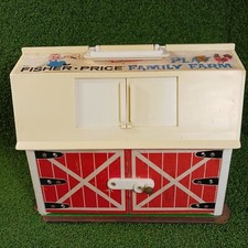 Fisher-Price Little People Barn Only Vintage 1967 Door Moo Works Made in USA