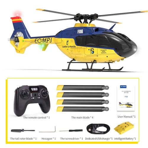 YX F06 EC-135 150 Size 6CH 6-Axis Gyro Stabilized Scale RC Helicopter RTF - Picture 8 of 8
