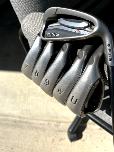 Ping G25 Iron Set 6.7.8.9.Pw.Gw. Black Dot Graphite Senior Flex Shaft RH.