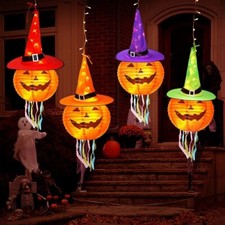 Halloween Decorations Witch Hats Lights, 8 Modes Glowing Witch Hats with Strings