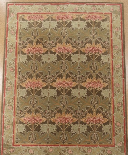 9' x 12' Pottery Barn Cecil Green Hand Tufted Wool Area Rug Carpet