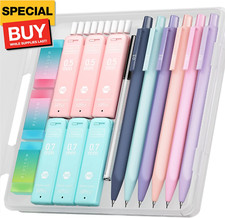 Cute Mechanical Pencil Set, 6PCS Pastel Mechanical Pencils 0.5  0.7mm with 360P