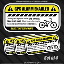 4x GPS tracking sticker bicycle anti theft decal vehicle security safety
