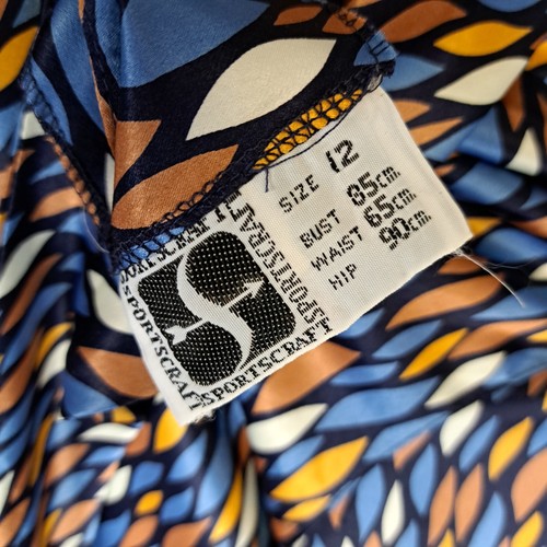 Sportscraft Womens Blouse Top Size 12 Colourful Satin - Picture 9 of 10
