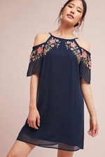 NEW Anthropologie Maia Open-Shoulder Dress by Seen Worn Keep SZ 2, 8  Orig. $168