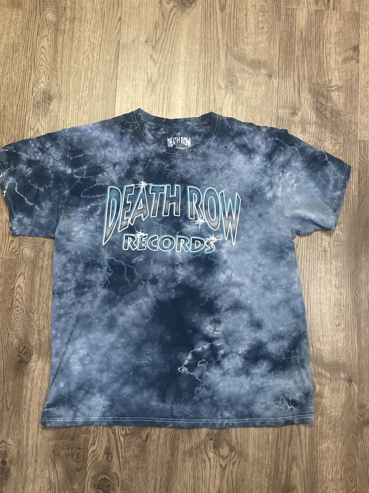 FILA Camicia Vintage Death Row Records Adulto Blu Medio Tie Dye Rap Hip Hop