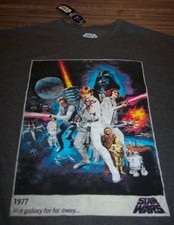 VINTAGE STYLE STAR WARS A NEW HOPE T-Shirt Luke Skywalker Leia SMALL NEW w/ TAG