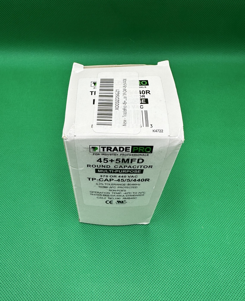 NEW TRADEPRO TP-CAP-45/5/440R - 45+5 MFD 440 Volt Round Run - Foto 7