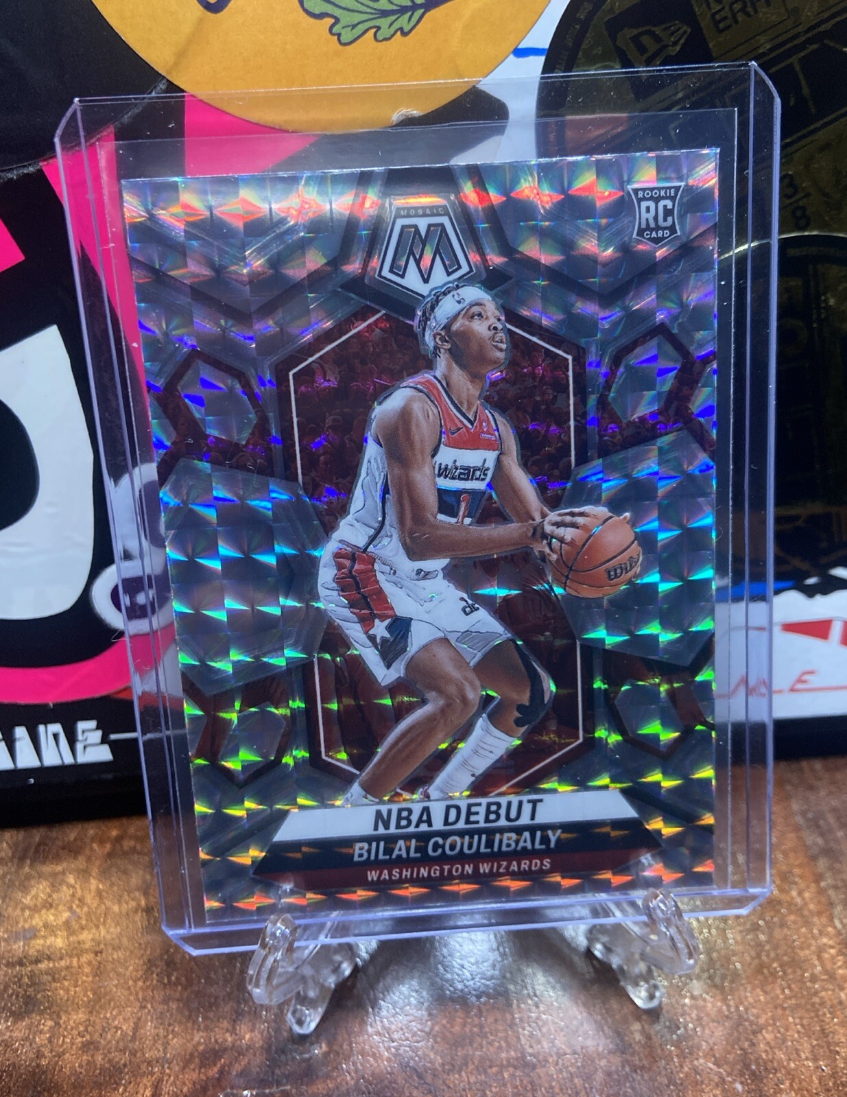 2023-24 Panini Mosaic #268 Bilal Coulibaly RC Red Mosaic Washington Wizards