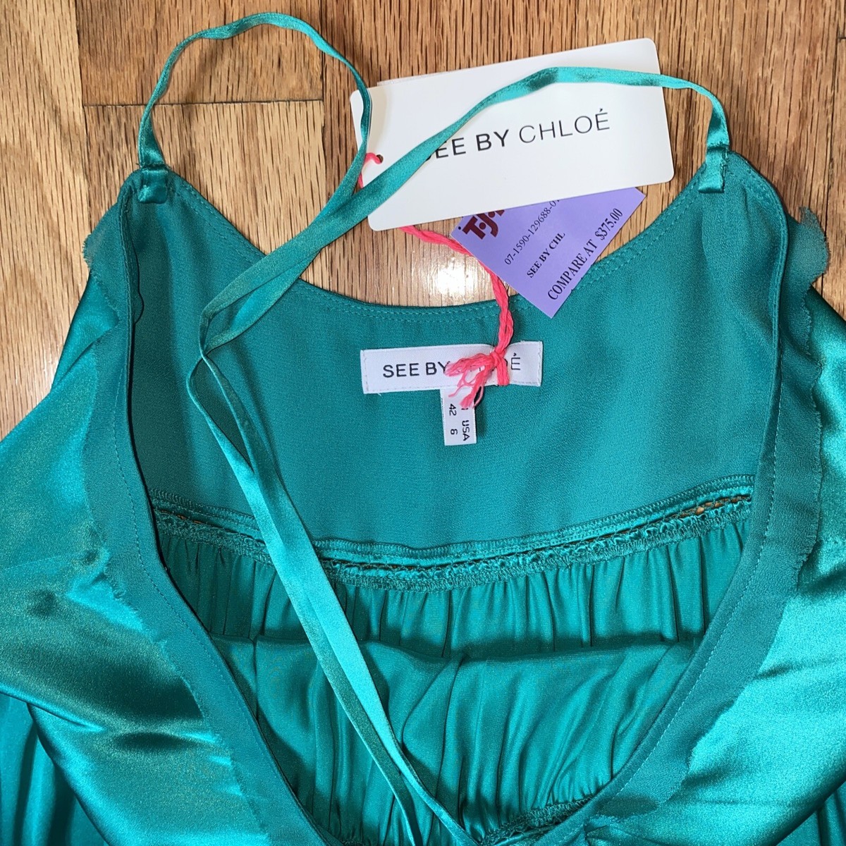 green emerald velvet dress Chloe ( by Phoebe Philo ) S/S 2005 runway green dress  InLouve