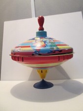 Vintage Schylling Metal Tin Toy Top Circus Clown Retro Children  s Toy