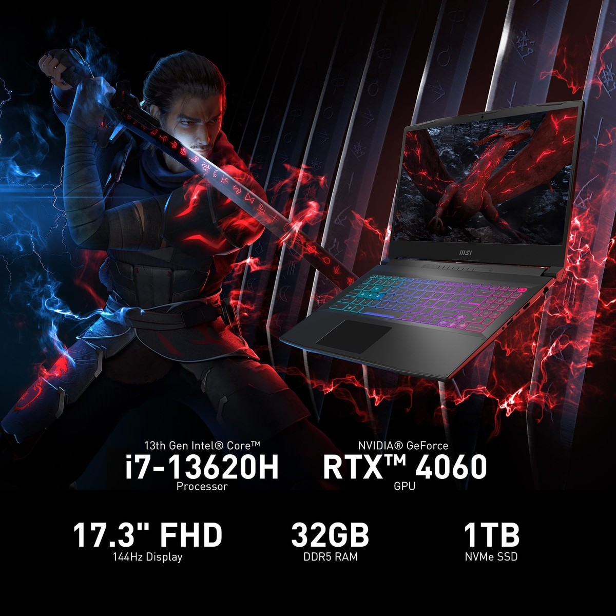 MSI Katana 17 Gaming i7 RTX 4060 17.3