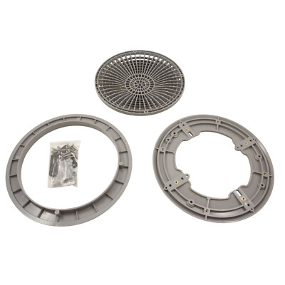 A10RCFR103 Main Drain Grate, Retro 10'' Round, Universal, Light Gray
