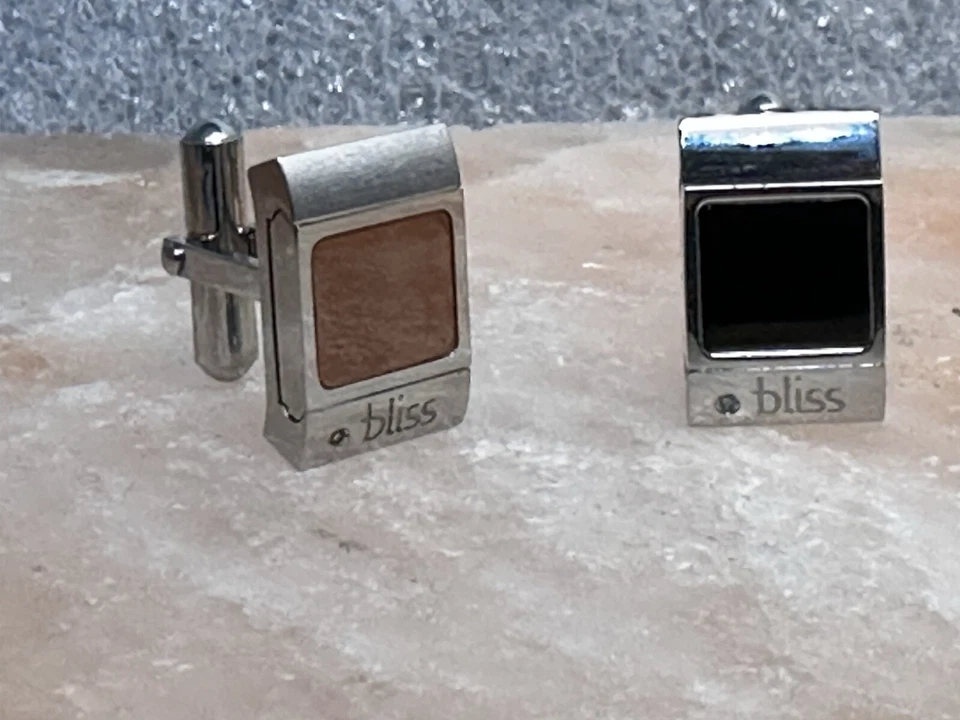 Bliss By Damiani Diamond & Spinel Men Cufflinks Signed Convertible Silver 5507 - Изображение 4 из 4