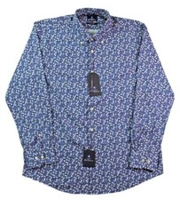 Ben Sherman Mens M Shirt Performance Slim Fit Long Sleeve Button Front Stretch