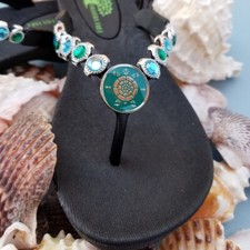 Beautiful Crystal Flip Flops Sandals "Sarah" SUPER COMFY Sizes 7, 8, 9  10