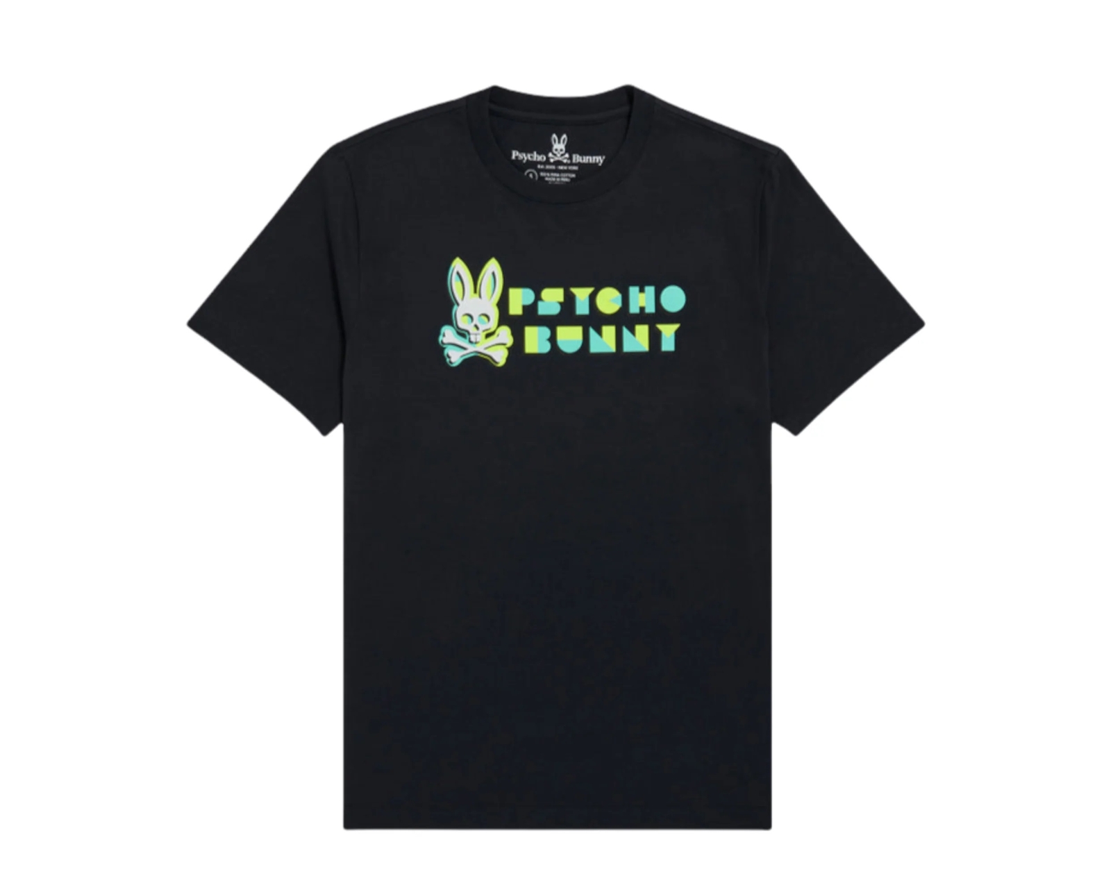 Мужская футболка Psycho Bunny темно-синего цвета Mateo Deco