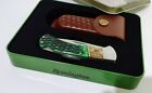 Remington Lockback Hunting Pocket Knife W/ Sheath Case And Tin Display !
