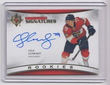 2021-22 Upper Deck Ultimate Collection Signatures Rookies Cole Schwindt RC Auto