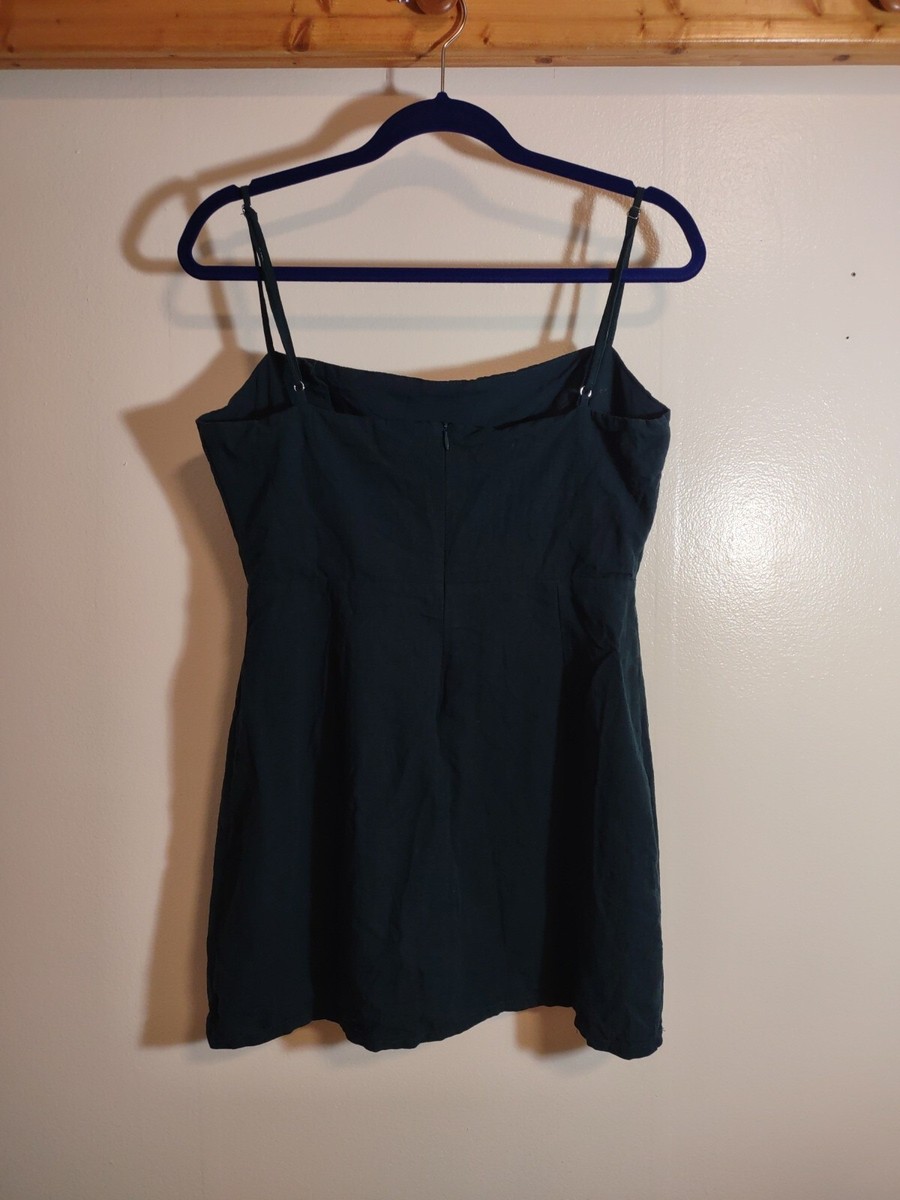 urban outfitters black linen dress Urban Renewal Made In La Ecovero Linen Tie Shoulder Tunic Mini Dress In Black At Urban Outfitters
