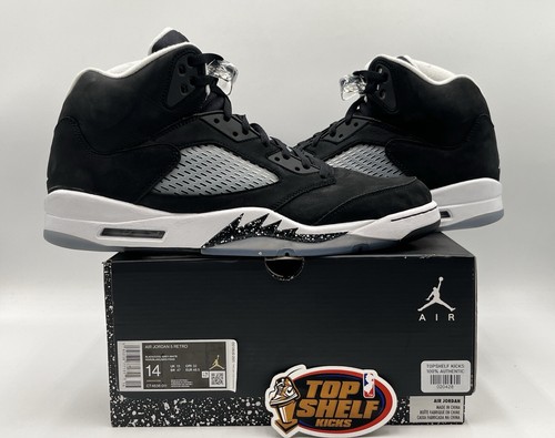 Nike Air Jordan Retro 5 Moonlight Oreo 2021 Size 14 Authentic Basketball Black