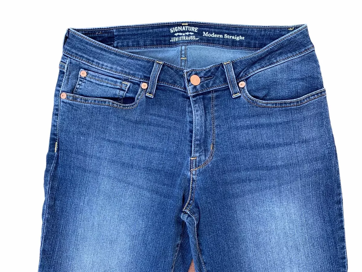 Signature Levi Strauss Modern Straight Jeans Women Tag 30x30
