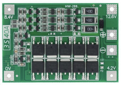 3S 40A Cell Li-on LiPo Balance Protection Board Akku Batterie Schutz BMS 18650 