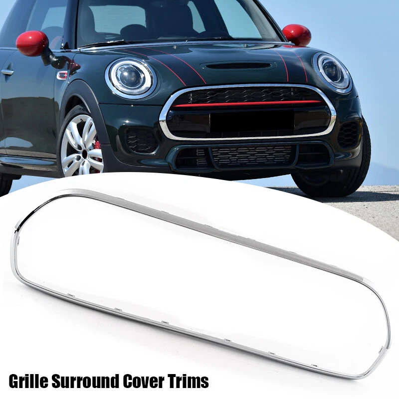 Para Mini Cooper F55 F56 F57 LCI 2021-2023 Parrilla Cromada Moldura Moldura Parrilla Marco Foto 2 de 4