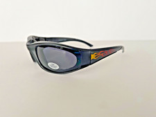 Padded Black Wind Resistant Black Lens Motorcycle Bike ATV Riding Sunglasses