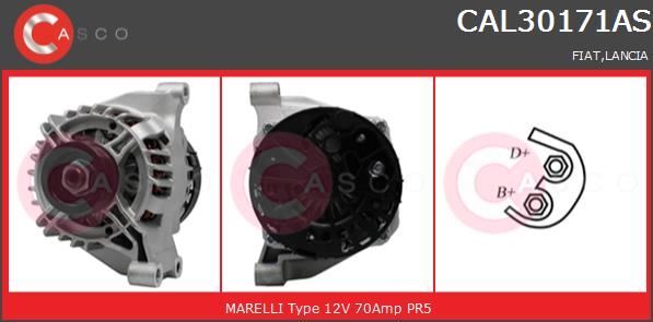 Alternateur Fiat Punto 1.2 avec régulateur intégré et bobinage cuivre renforcé