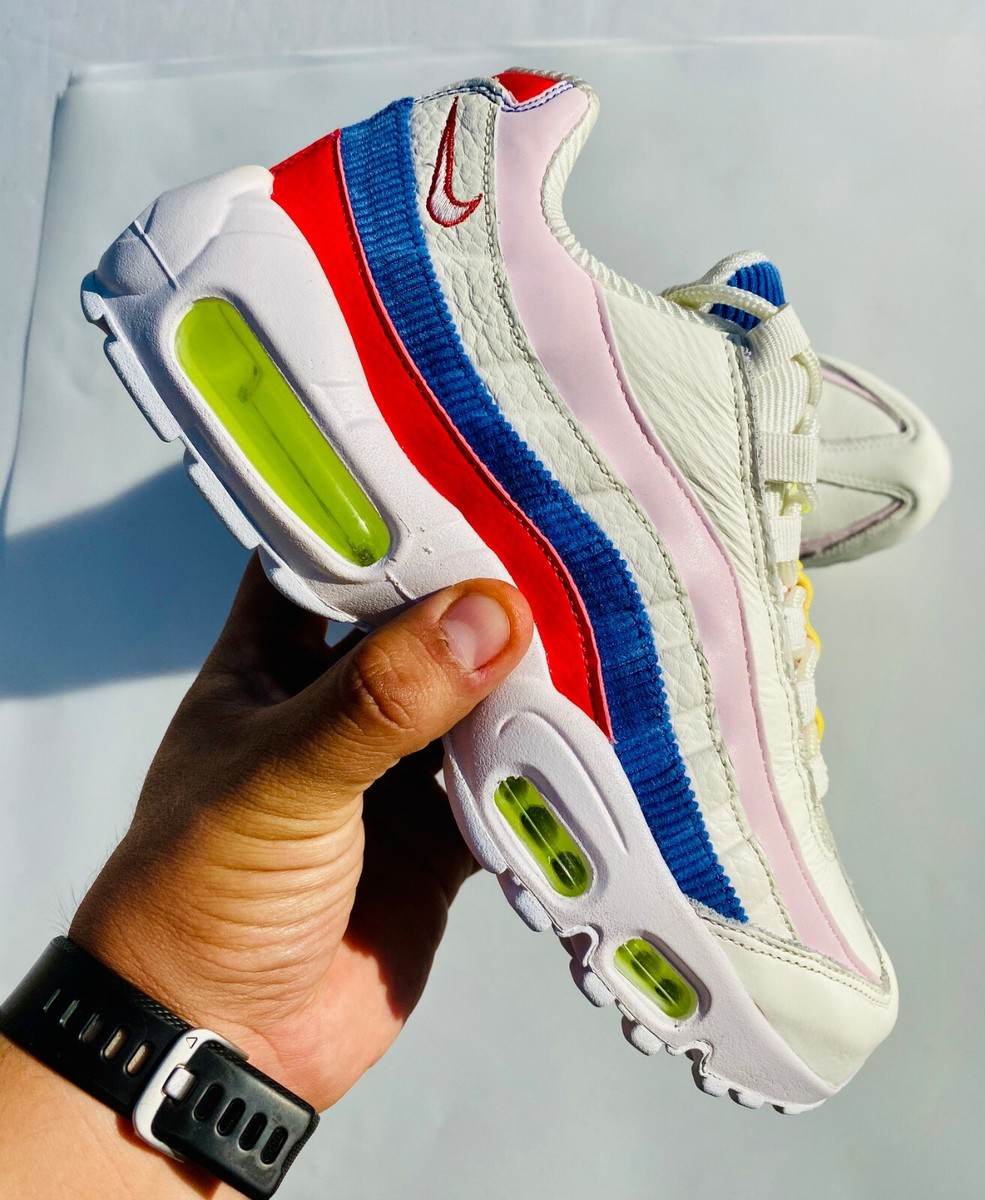 Nike Air Max 95 SE Panache Sail Pink Blue Red AQ4138-101 Women's