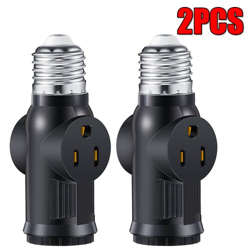 1-10Pcs E26/E27 Light Socket Adapter 2/3 Prong Light Bulb Outlet Converter - Picture 15 of 19