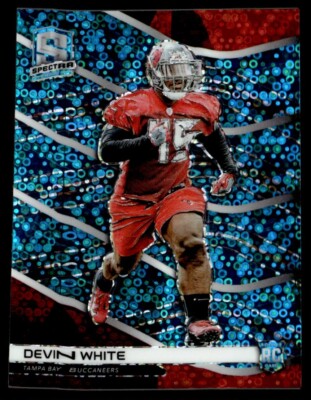 2019 Panini Spectra Neon Blue Devin White Rookie 15/60 Tampa Bay Buccaneers #154