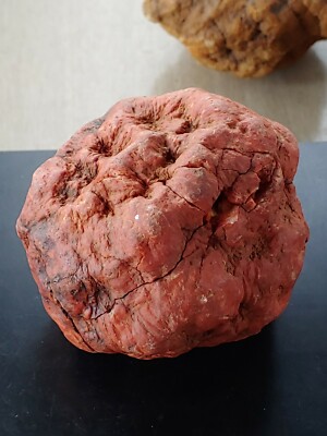 22 2lb 0.6oz Red Unopened Geode Indiana Lapidary Crystal