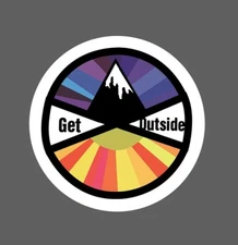 Get Outside Sticker Nature Air Waterproof