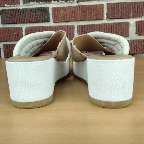 NWT Sorel Cameron Flatform Puffer Mule Sandals Chalk/HonestBeige 8.5 MSRP: $130 - Picture 12 of 15
