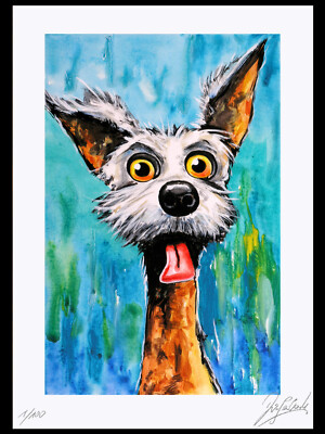 Original Kunst Druck Grafik '' DOG NO. 20 '' Grafic, Artwork, limitiert, NO FOTO!