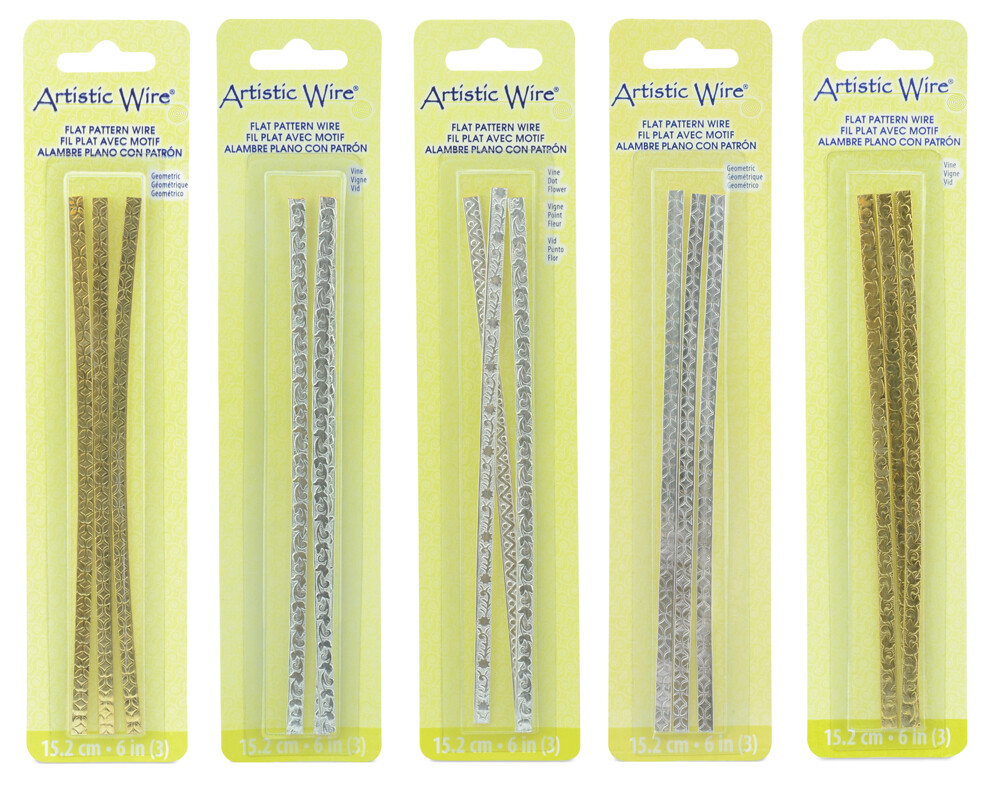 Artistic Wire Flat Pattern Wire GeoLneCr Silver 6