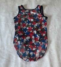 Youth Size Large GK Elite Carly Patterson Patriotic Stars Gymnastics Leotard